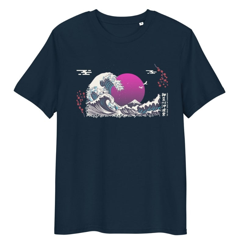 Japanisches T-Shirt Purple Wave - S