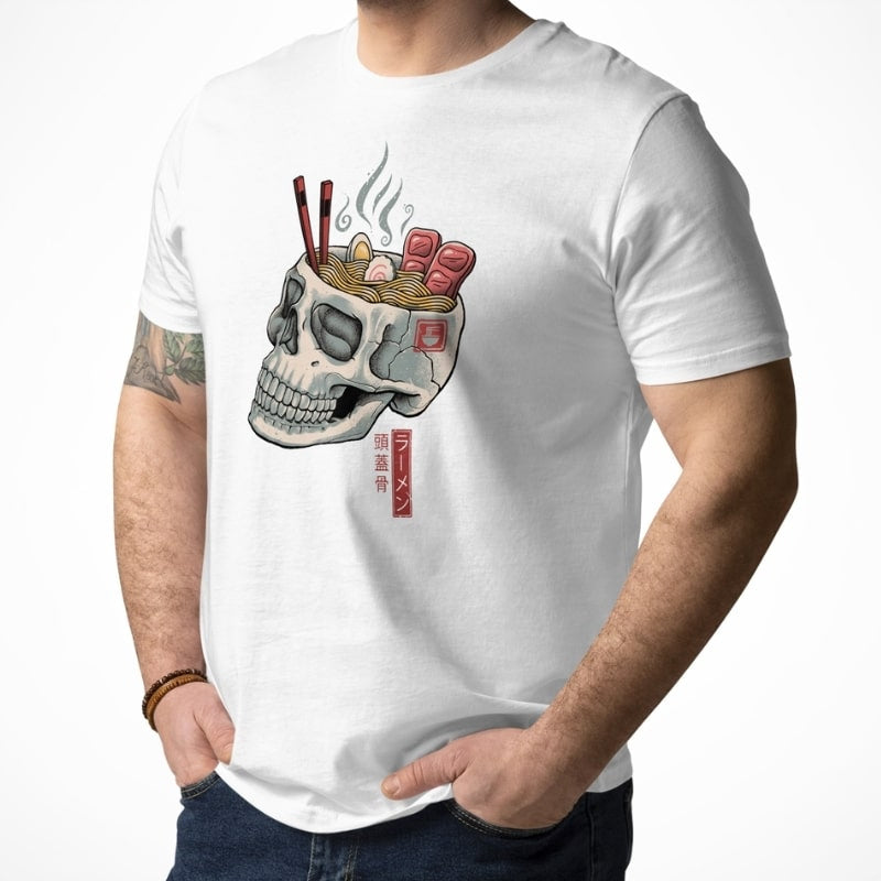 Japanisches T-Shirt Skull Ramen