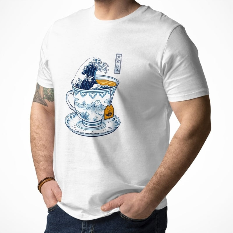 Japanisches T-Shirt The Great Tea of Kanagawa