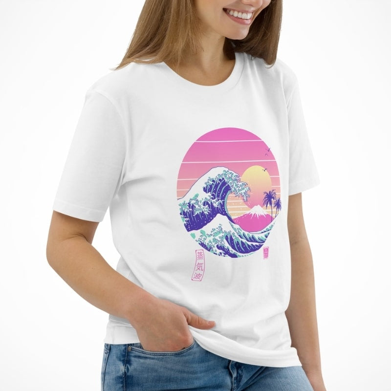 Japanisches T-Shirt The Great VaporWave