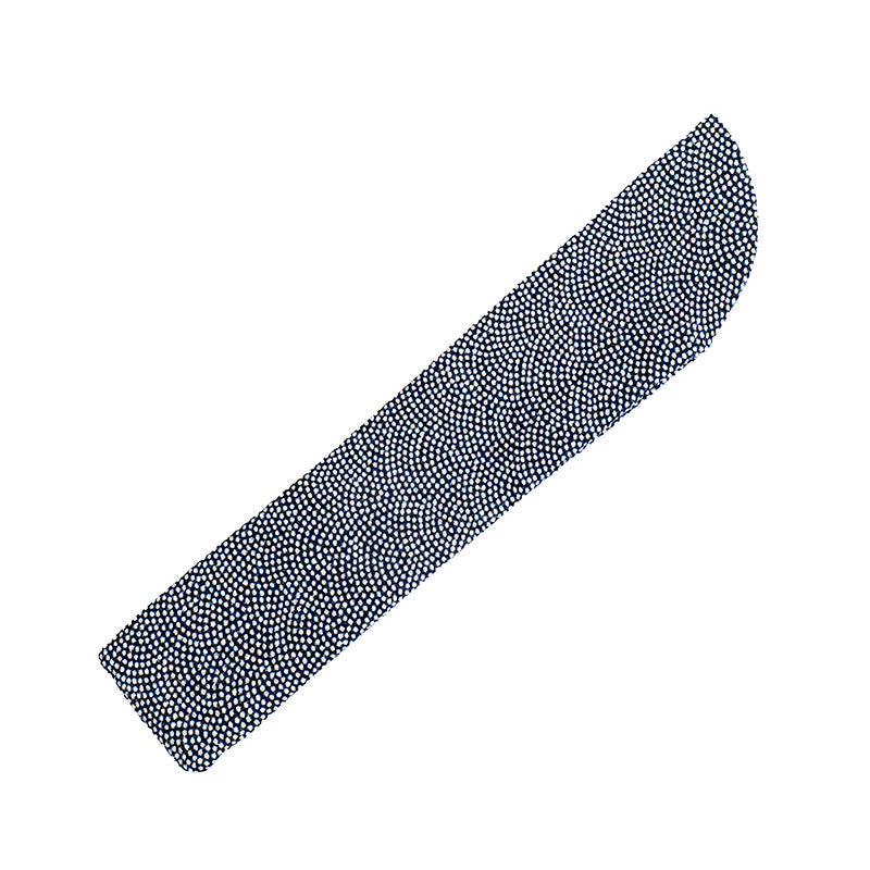 Täschchen mit Fächer aus Yuzen-Stoff mit Samekomon-Muster