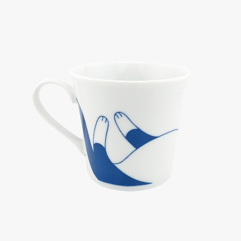 Japanische Tasse Katze Blau