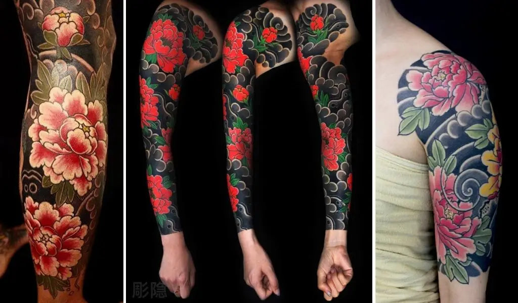 japanisches Pfingstrosentattoo