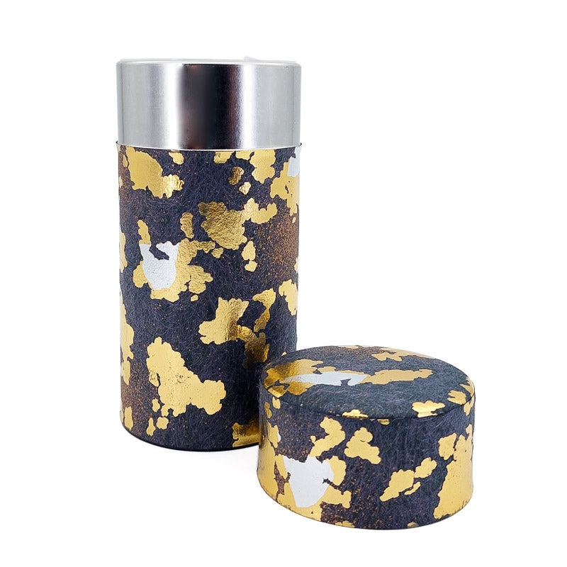 Teedose - Goldene Blätter