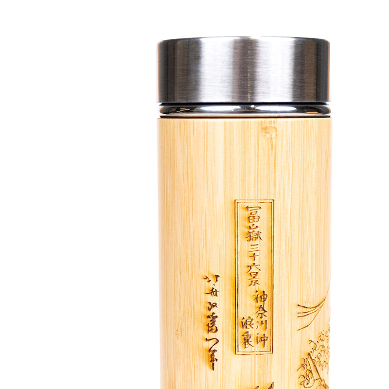 Teeflasche aus Bambus Die Große Welle vor Kanagawa - 400ml