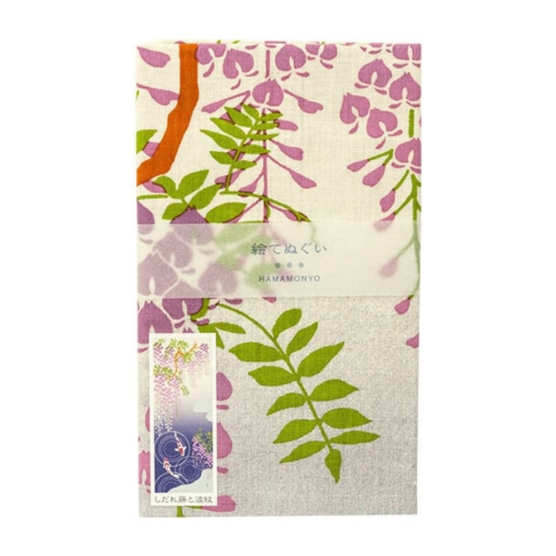 Tenugui Handtuch - Wisteria & Koi