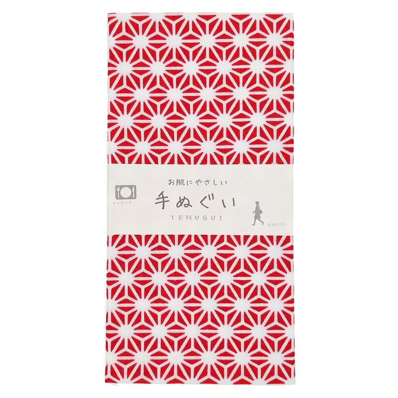 Tenugui Rotes Handtuch - Asanoha