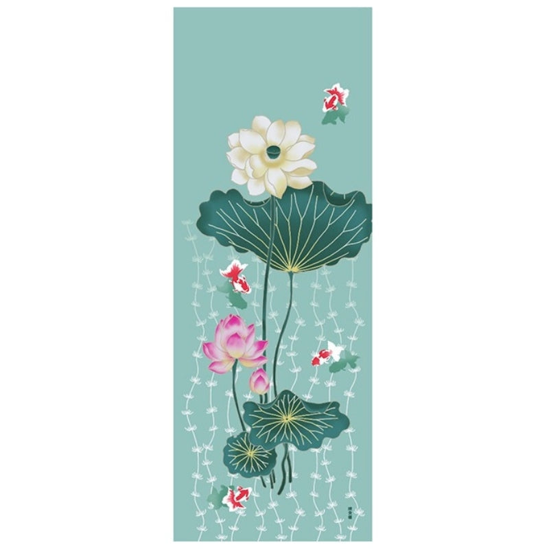 Tenugui Tuch - Heiliger Lotus