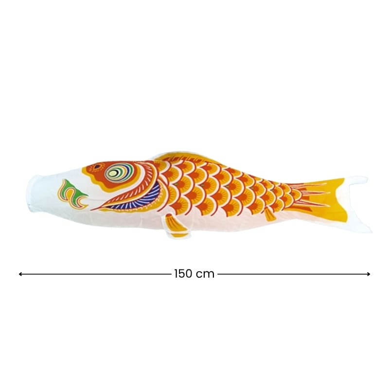 Traditionelle Japanische Koinobori Orange - 150 cm