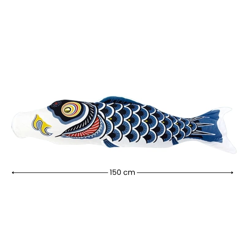 Traditionelle Japanische Koinobori Schwarz - 150 cm