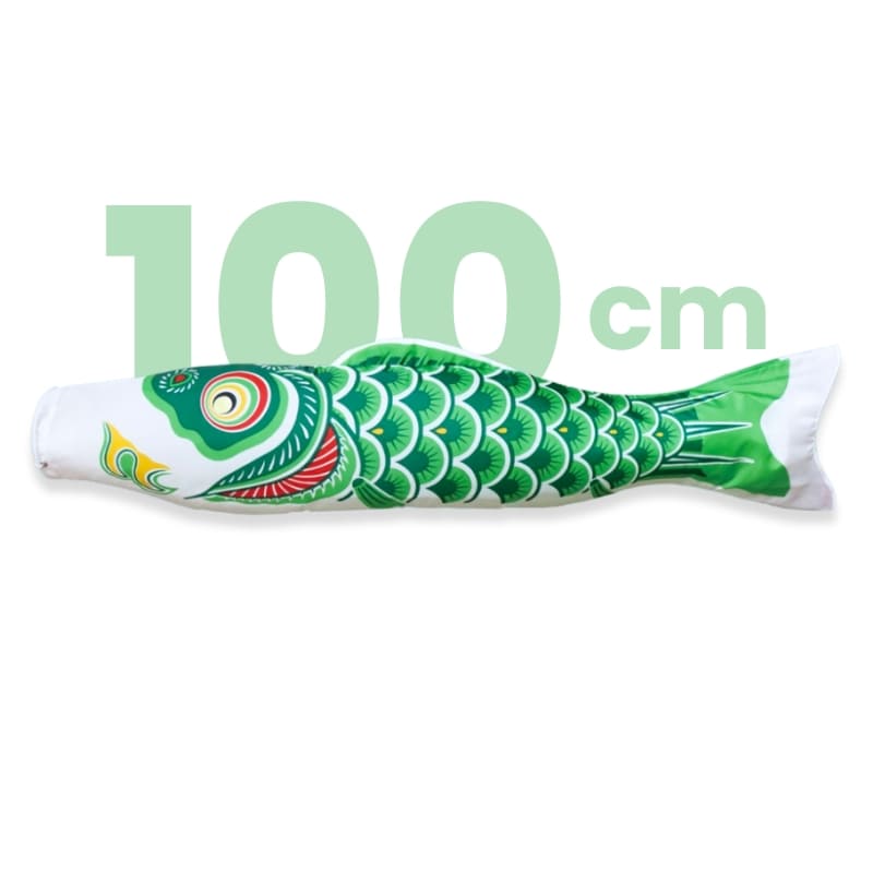 Traditionelles Japanisches Koinobori Grün - 100 cm