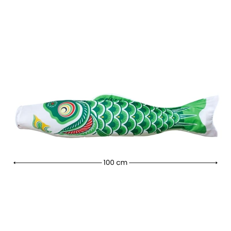 Traditionelles Japanisches Koinobori Grün - 100 cm