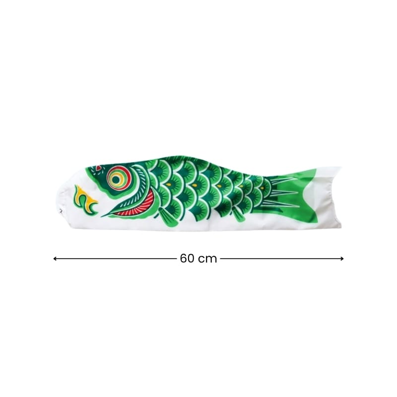 Traditionelles Japanisches Koinobori Grün - 60 cm
