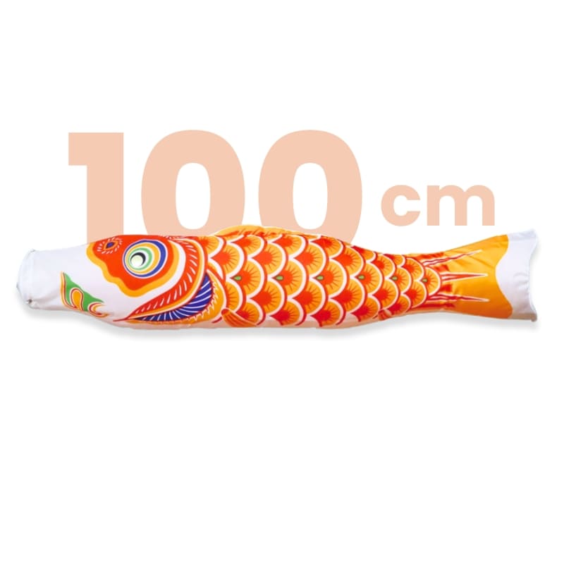 Traditionelles Japanisches Koinobori Orange - 100 cm