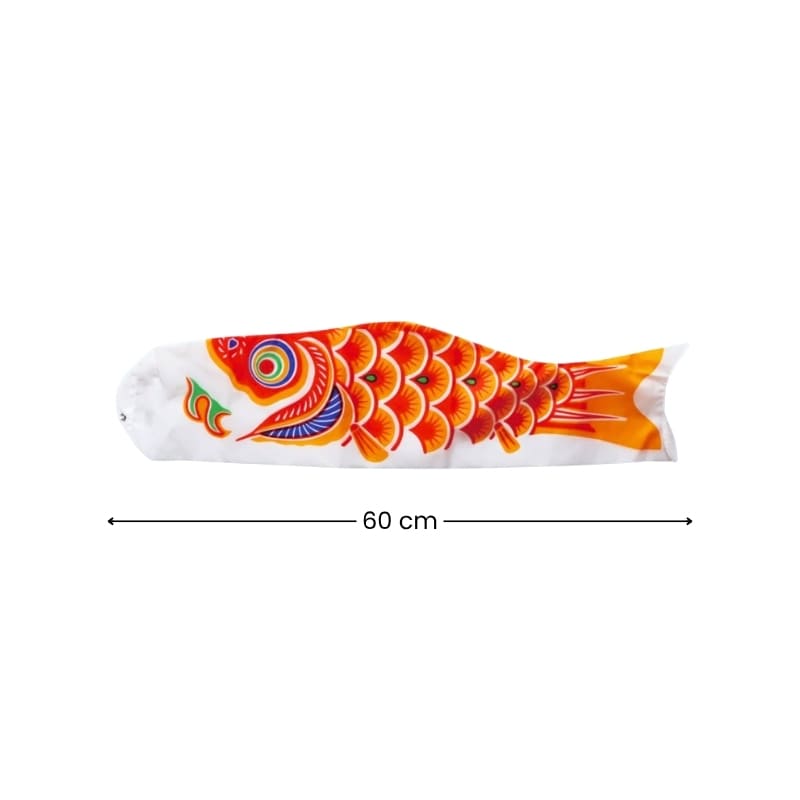 Traditionelles Japanisches Koinobori Orange - 60 cm