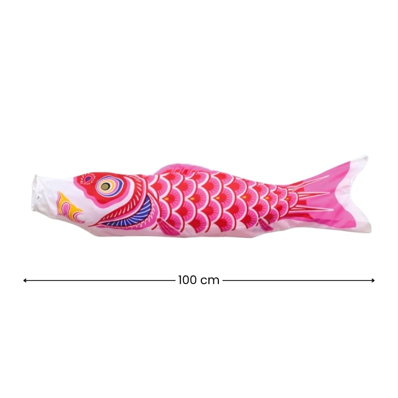 Traditionelles Japanisches Koinobori Rosa - 100 cm