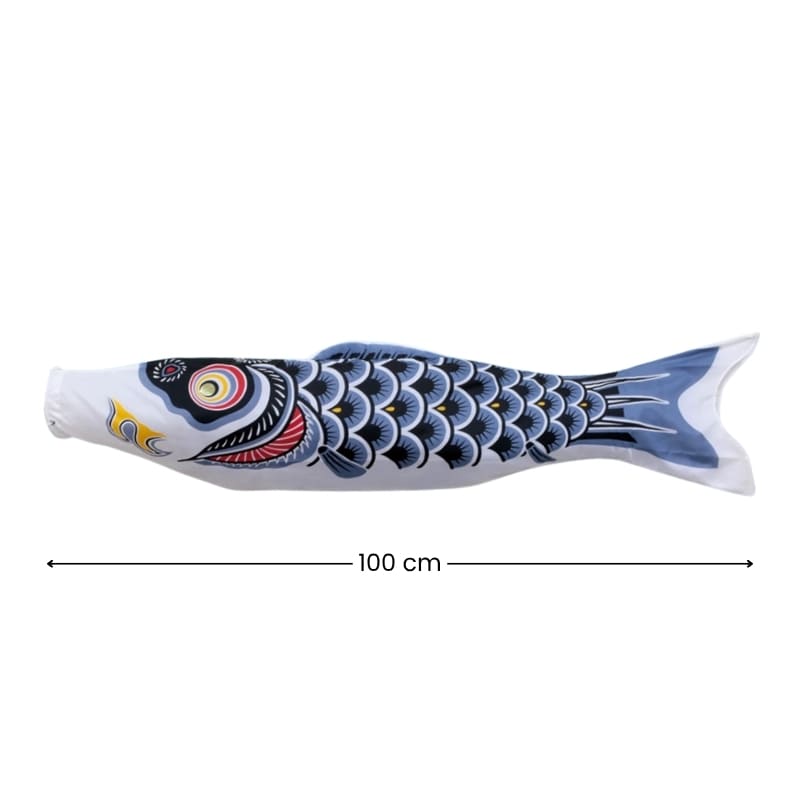 Traditionelles Japanisches Koinobori Schwarz - 100 cm