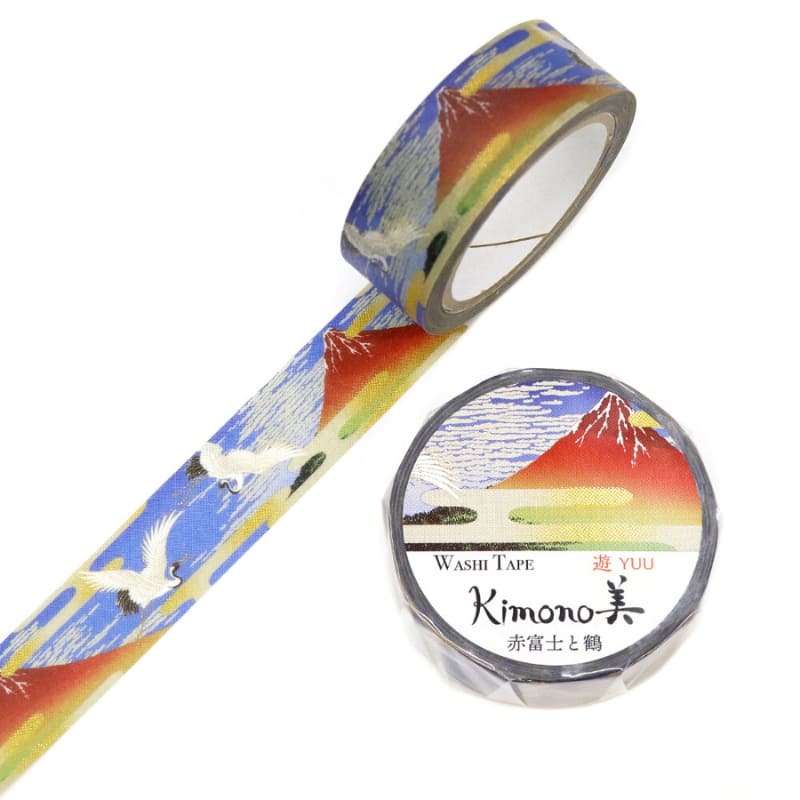 Japanisches Washi Tape Fuji Rot und Kranich