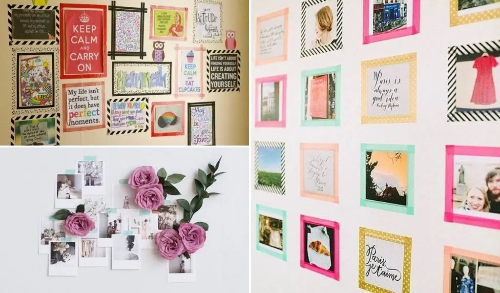 Washi Tape für Fotos an der Wand