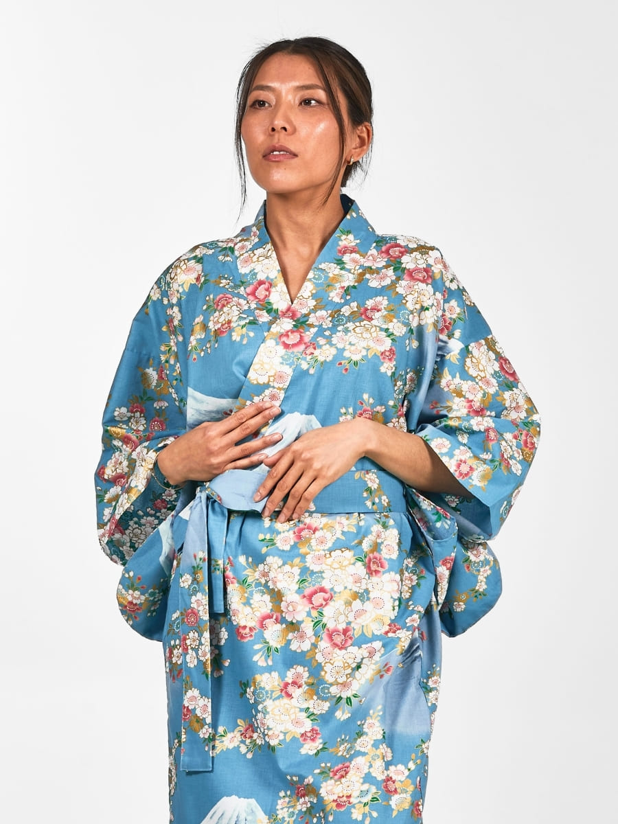 Yukata Kimono Damen – Fujisan & Sakura