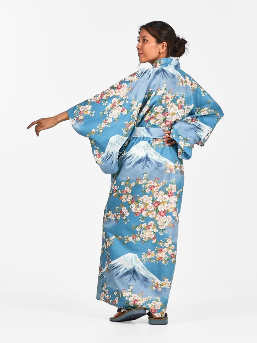 Yukata Kimono Damen – Fujisan & Sakura