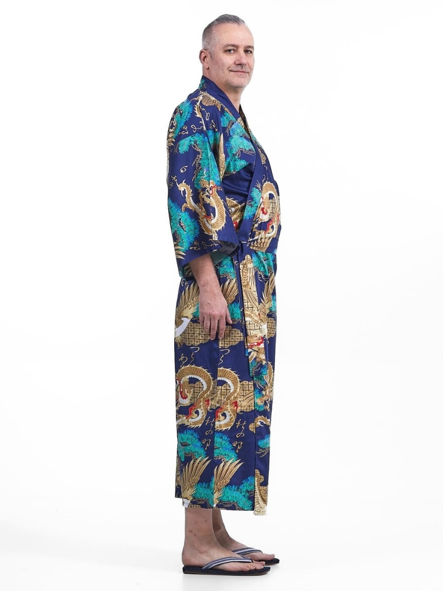 Yukata Kimono Männer - Ryū to Washi Einheitsgröße