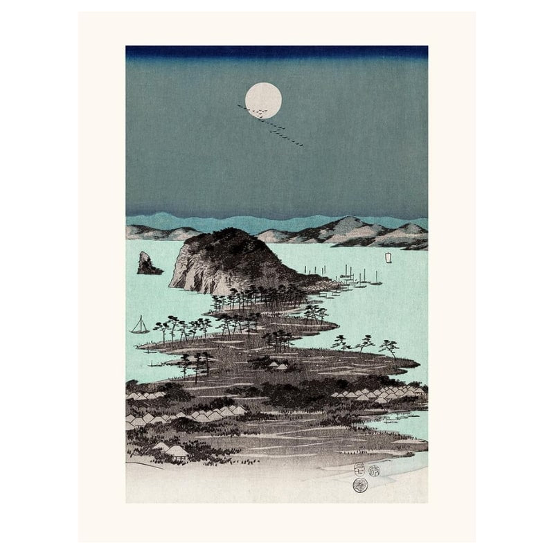 Japanischer Druck Hiroshige Kanazawa Nr. 2 - A3