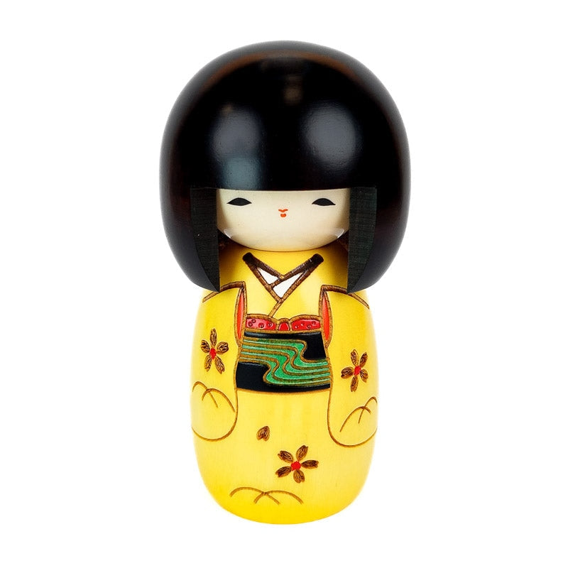 Kokeshi-Puppe Gelb