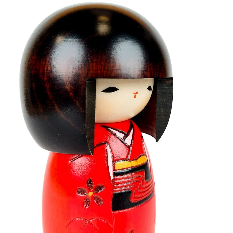 Kokeshi-Puppe Rot